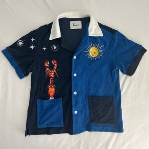 Tombolo terry cloth ‘Rocket Lobster' Cabana shirt